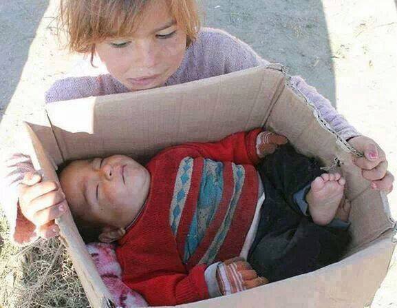 Bébé mort de froid en Syrie