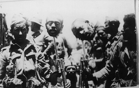 Des têtes de rifains décapités l'armée espagnole d'Afrique