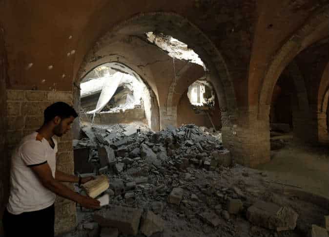 Les ruines de la mosquée Al-Omari de Gaza 2
