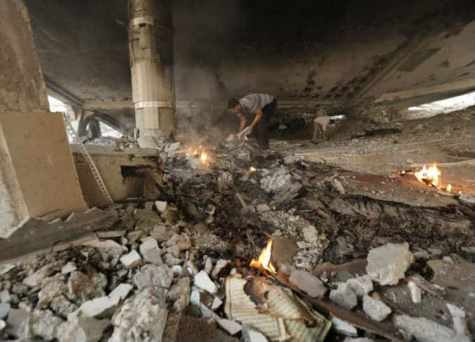 Les ruines de la mosquée Al-Omari de Gaza 3