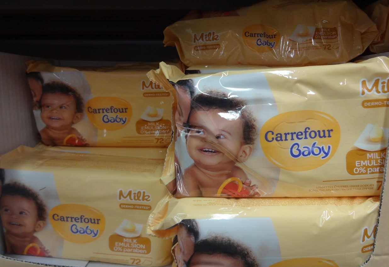 Lingettes pour bébé made in Israël chez Carrefour d'Evry 2