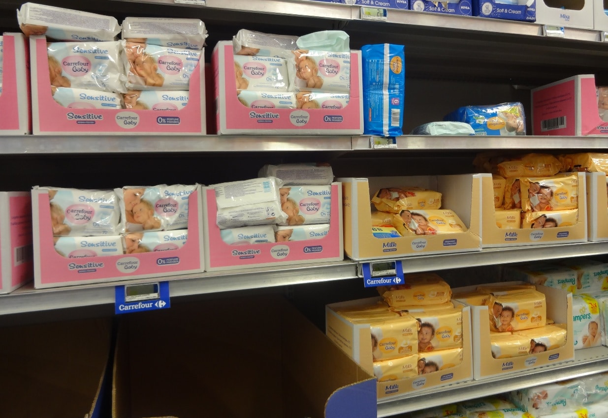 Lingettes pour bébé made in Israël chez Carrefour d'Evry 1