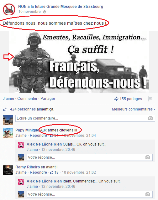 Page Facebook anti mosquée Strasbourg 7