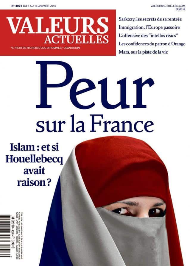 Peur sur la France, la prochaine couverture islamophobe du magazine poubelle Valeurs Actuelles
