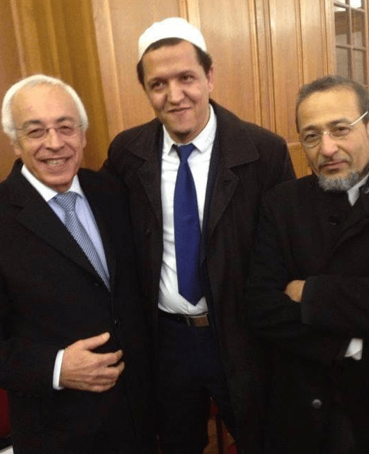 l'ambassadeur d'Israël entouré de Chalghoumi et Oubrou imam de Bodeaux