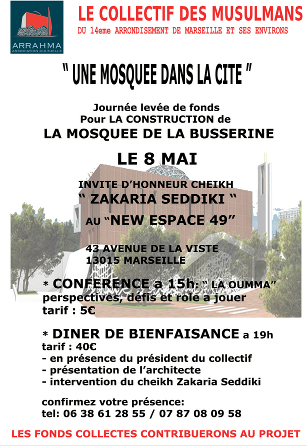 Conférence soutien à la mosquée de la Busserine
