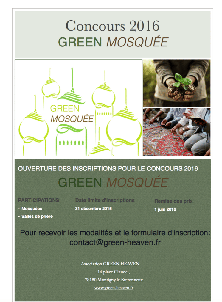 Concours GREEN MOSQUÉE 2016