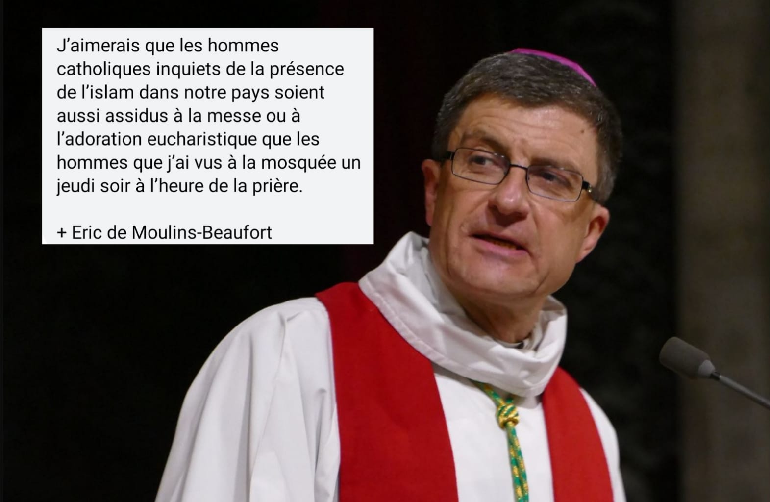 La réponse cinglante de l'archevêque de Reims à ceux qui ont critiqué sa présence dans une mosquée